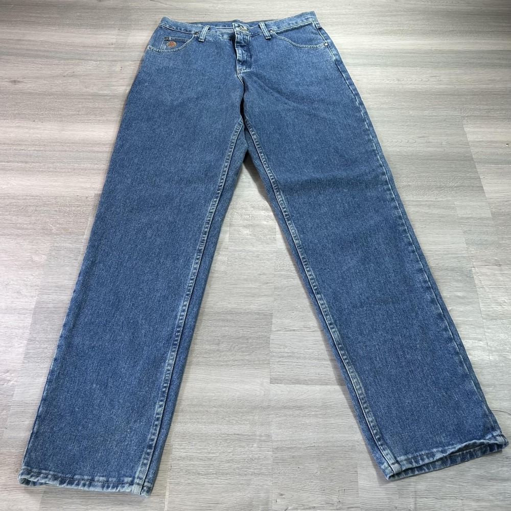 Wrangler 20X Jeans Mens 32x36 Blue Relaxed Straight 5 Pocket Denim Med Wash